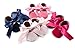 Isbasic Baby Girls Mary Jane Shoes Toddler Soft Sole Anti-Slip Princess Baptism Crib Dress Shoes (0-6 Months, B-White)