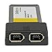 StarTech.com 2 Port ExpressCard 1394a FireWire Laptop Adapter Card - Dual Port ExpressCard 1394a Laptop FireWird Card (EC13942A2)