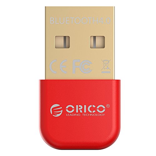 ORICO BTA-403 USB Bluetooth Version 4.0 Micro Adapter with Latest CSR8510A10 Chipset Low Energy Technology - Red