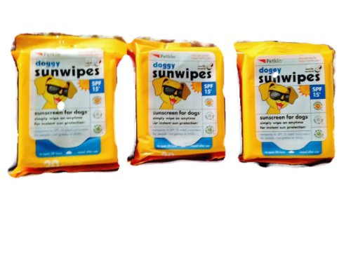 Petkin Doggy Sunwipes, 20 Count (Pack of 3)