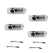 Grolish 4-Pack Car Door LED Logo Projector Door Step Courtesy Light for BMW M