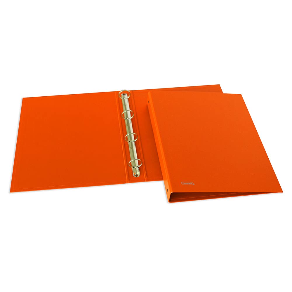 FAVORIT Sprint Cardboard Ring Binders, 22 x 30 cm, 4 30 mm Round Ring, Orange 400173288