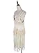 Anna-Kaci Womens Vintage Lace Gatsby 1920s Cocktail Dress with Crochet Vest