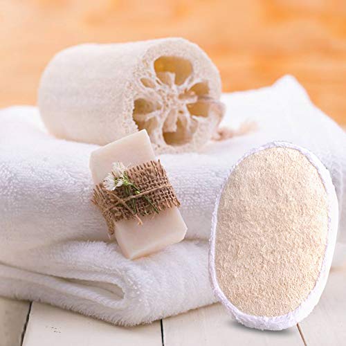 2019 Exfoliating Loofah Pads, 2 Packs Natural Luffa Material Loofah Sponge Shower Body Scruber for Men/Women Bath Spa and Shower - Thumbnail 7