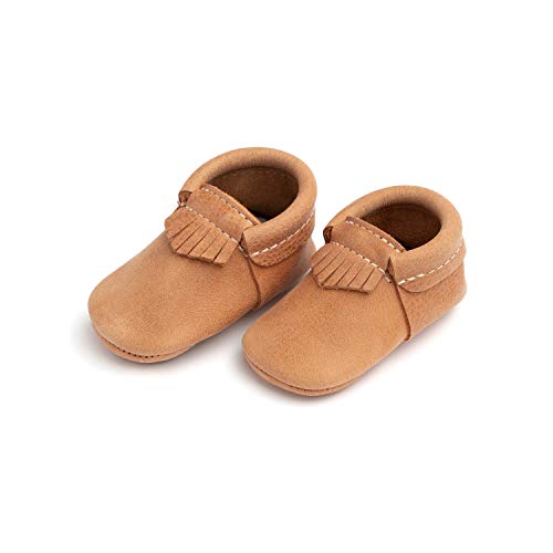 Freshly Picked Soft Sole Leather City Moccasins Baby Girl Boy Shoes  Size Zion Tan