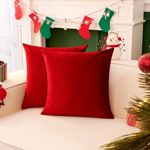 Deconovo Velvet Throw Pillow Covers