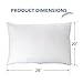 Deluxe Home Gel Fiber Pillow - Down Alternative Pillows with Cotton Cover - Ultra Plush with Hypoallergenic .9 Micro Denier Fill (Queen Size, Soft) Crafted in The USA (Dobby Stripe Cotton Cover)