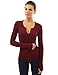 PattyBoutik Women's Notch Neck Cable Sweater