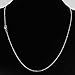 Wholesale 12PCS Silver Plated Brass Curb Chain Satellite Beaded Chains Bulk for Jewelry Making (26 Inch(1.5mm))