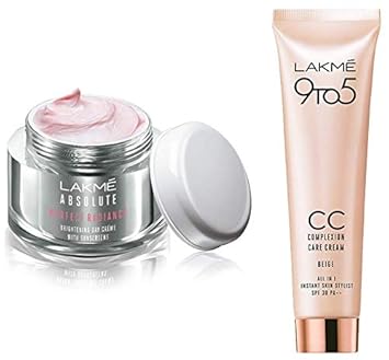 Lakme Perfect Radiance Fairness Day Creme 50 g & Lakme 9 to 5 Complexion Care Face Cream, Beige, 30g