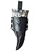 Ragnars Reaper 10-12 Ounce Natural Style Viking Wine/Mead Drinking Horn with Premium Leather Holster