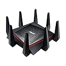 ASUS AC5300 Wireless Tri-Band (Dual 5GHz + Single 2.4GHz) Gigabit Router [RT-AC5300] 802.11ac 5334 Mbps Wi-Fi Speed, MU-MIMO, 4 x 4 Antenna Design, 4x Gigabit LAN Ports, WTFast Route Optimization