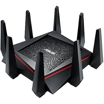 ASUS AC5300 Wireless Tri-Band (Dual 5GHz + Single 2.4GHz) Gigabit Router [RT-AC5300] 802.11ac 5334 Mbps Wi-Fi Speed, MU-MIMO, 4 x 4 Antenna Design, 4x Gigabit LAN Ports, WTFast Route Optimization
