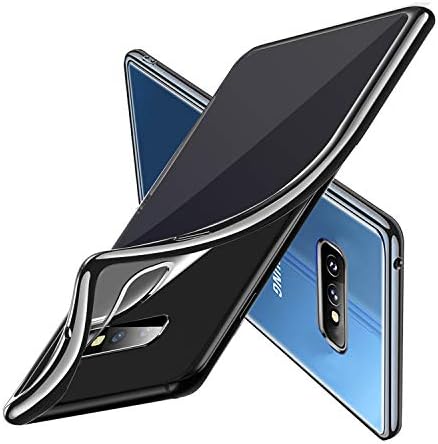 Clear Silicone Phone Case for Samsung Galaxy S10E 10E GalaxyS10E,Ultra Slim Thin Fit Soft TPU Protective Cover with Electroplated Black Bumper/Transparent Back,Anti Yellowing/Scratch/Fingerprint/Dust