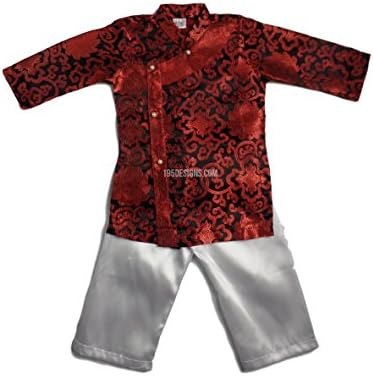 Black Red Ao Dai Baby Boy - Ao Dai Gam Cap Voi AO BA