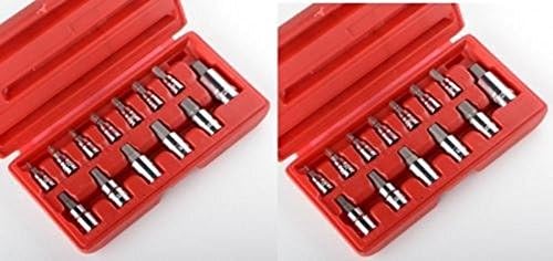 Socket Wrenches 26pc METIRC & SAE Allen Hex Socket Bit Set Wrench Ratchet 1/4" 3/8" 1/2" MM NEW