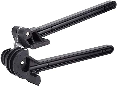 Mini Pipe Bender, 4 in 1 Adjustable 180 Degree Small Brake Pipe Bending Tool, Practical Manual Pipe Tube Bending Tool for 3/16in 1/4in 5/16in 3/8in Pipe, Professional Pipe Bender with Scale