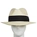 ULTRAFINO Monte Cristo Classic Fedora Straw Panama Hat Sun Wide Brim Lightweight Beach UPF50+ Men or Women