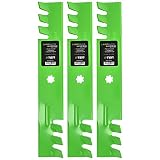 8TEN LawnRAZOR Mulching Blade Set for John Deere GX21784 GY20852 AM141035 GX21784 GX21786 GY20852 48 Inch Deck 3 Pack