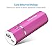 POWERADD Slim 2 Ultra-Compact 5000mAh Portable Charger with 2.1A Fast Charge for iPhones, Samsung Galaxy, USB-enabled Devices - Rose Red