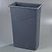 Carlisle FoodService Products 34202323 TrimLine Rectangle Waste Container Trash Can Only, 23 Gallon, Gray