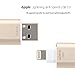 [Apple MFi Certified] USB 3.0 Flash Drive for iPhone iPad, GMYLE Mini External Storage Memory Expansion USB Stick with Lightning Connector (32GB) (Gold)