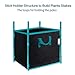 OPULENT SYSTEMS 6 Pack 10 Gallon Heavy Duty Square Grow Bags Thickened Nonwoven Fabric Pots with Handles and Stick Holders for Poles (Black)thumb 3