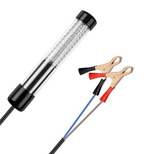 Powstro 12V 10.8W 180 LEDs 900 Lumens Green Submersible Fishing Light Night Underwater Fish Finder Attractor Waterproof Lamp with 5m/ 5.47yd Cord & Battery Clip