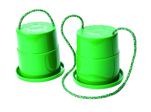 Just Jump It Set of 2 EZ Steppers - Active Indoor and Outdoor Activities for Kids - Can Stepper Toys - Green - Thumbnail 7