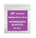 3/8 Inch Orthodontic Elastic Rubber Bands, 100 Pack, Natural, Medium 3.5 Ounce Small Rubberbands Dreadlocks Hair Braids Fix Tooth Gap, Free Elastic Placer for Braces