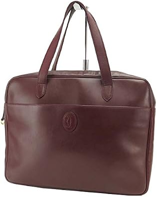 Amazon カルティエ マストa4ブリーフケース 赤茶 ボルドー色 レザー トートバッグ Cartier 中古 Cartier カルティエ シューズ バッグ