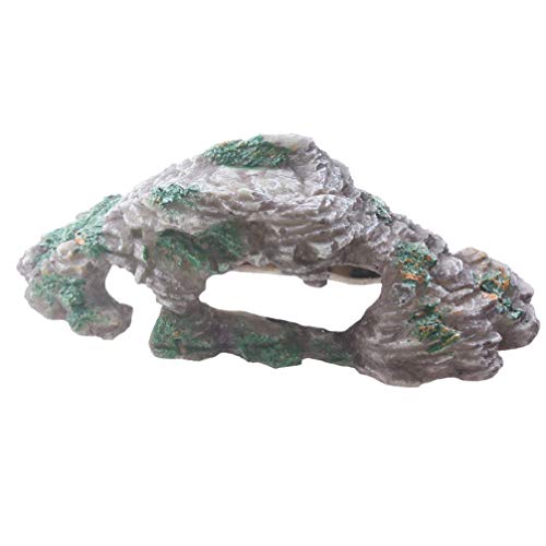 Emours Turtle Hideout Basking Rocks Bearded Dragon Accessories Reptile Amphibian Fish Tank Decor Small - Thumbnail 3