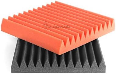 2" Wedge 12 | WaavLab Acoustic Studio Foam Kontrol Series | 12 Pack (Orange/Charcoal)