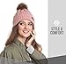 Brook + Bay Pom Pom Beanie Winter Hat for Women - Faux Fur Pompom Warm, Thick & Chunky Soft Cable Knit Hats - Cute & Trendy Cold Weather Knitted Caps - Stylish & Trendy Snow & Ski Beanies for Ladies