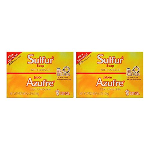 Sulfur Soap with Lanolin (Pack of 2) by Grisi