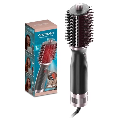 Cecotec Cepillo Moldeador Air DryBold Elite Black. Air DryBold Elite Black. 1200W, 3 modos: Seca, Moldea y Alisa, Tecnología Iónica, Revestimiento de Cerámica, Aire Frío y Punta Fría
