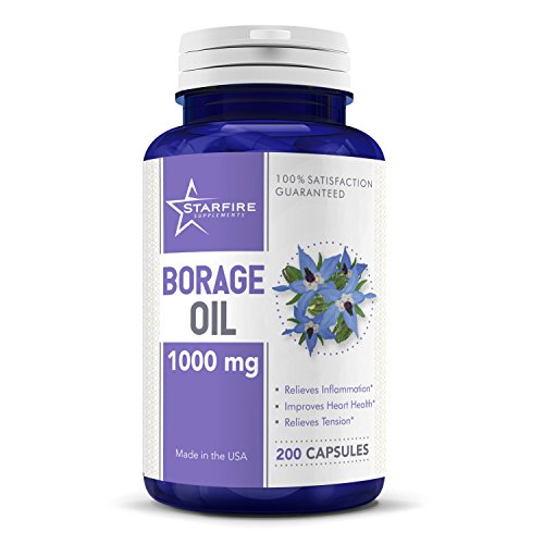 Starfire Supplements Borage Oil 1000mg 200 Capsules Concentrate Emulsified Dry