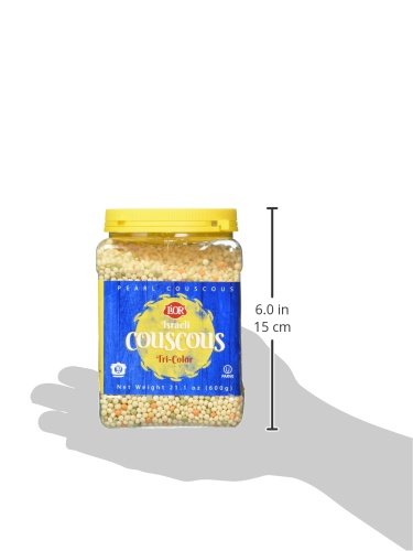 Lior Israeli Couscous Jar, Tricolor, 21 Ounce