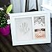 Best Baby Hand and Footprint Kit for Baby Shower Gift, Newborn or Toddler Boy & Girl Keepsake, Non-Toxic Clay, Easy Impression Casting & Molding for Handprint, White Picture Frame for 2 Album Photos