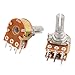 uxcell 5 Pcs B50K 50K ohm 6 Pins Split Shaft Rotary Linear Dual Taper Potentiometers