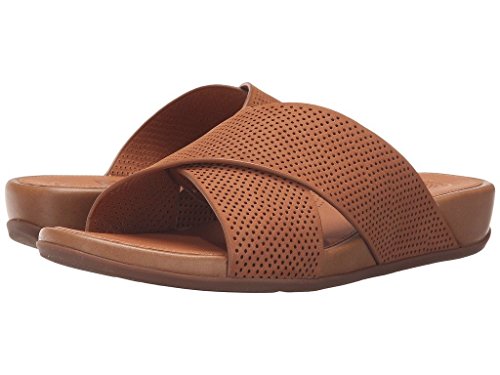 Fitflop women s aix perf nubuck slide sandals, tan, 8