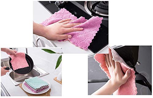 Super absorbierendes Mikrofasertuch,Nein flaum, Glas, sauberes Handtuch, Spülbecken, Nicht-Stocktopf, Geschirrtücher, Küchenutensilien, Badezimmerreinigung (25 * 25CM)
