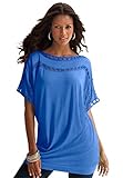Women's Plus Size Open Work Tee