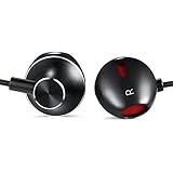 OG-EVKIN Earbuds Headphones with Microphone and Wired Remote, Metal Earphones with Dynamic Crystal Clear Sound and Ergonomic Comfort-Fit (Black)