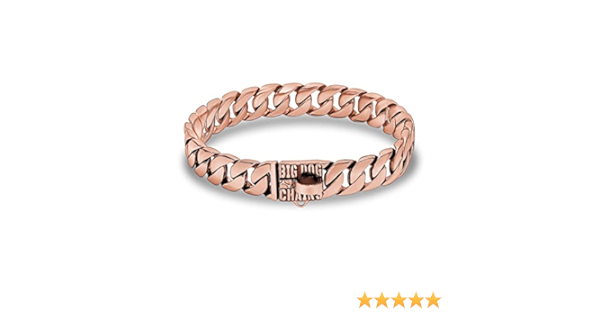 rose gold dog chain