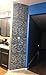 Home Building Glass Tile Kitchen Backsplash Idea Bath Shower Wall Decor Teal Blue Gray Wave Marble Interlocking Pattern Art Mosaics TSTMGT002 (1 Sample [4''x12''])