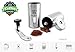 Silva Manual Coffee Grinder - Hand Coffee Bean Grinder | Ceramic Burr Coffee Mill for French Press, Espresso, Turkish, Aeropress - Brushed Stainless Steel - Bonus Scoop