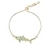TUSHUO Black CZ Eye Rhinestone Shark Pendant Glow-in-The-Dark Bracelet Luminous Shark Bangle (1)