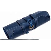 Leather Tool Roll Pouch 10 Slots - Tool Portable Carry On Pouch, Workshop Storage, Woodworking Tools Organizer Full Grain Leather