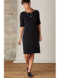 Fair Indigo Fair Trade - Vestido de cuello de barco orgánico